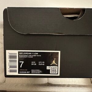 Jordan Air 1 Low Black and Red